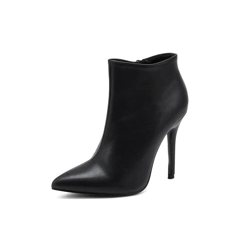 Hot sale 2024 European and American new classic glossy finish pointed high heel women's short boots fashion boots