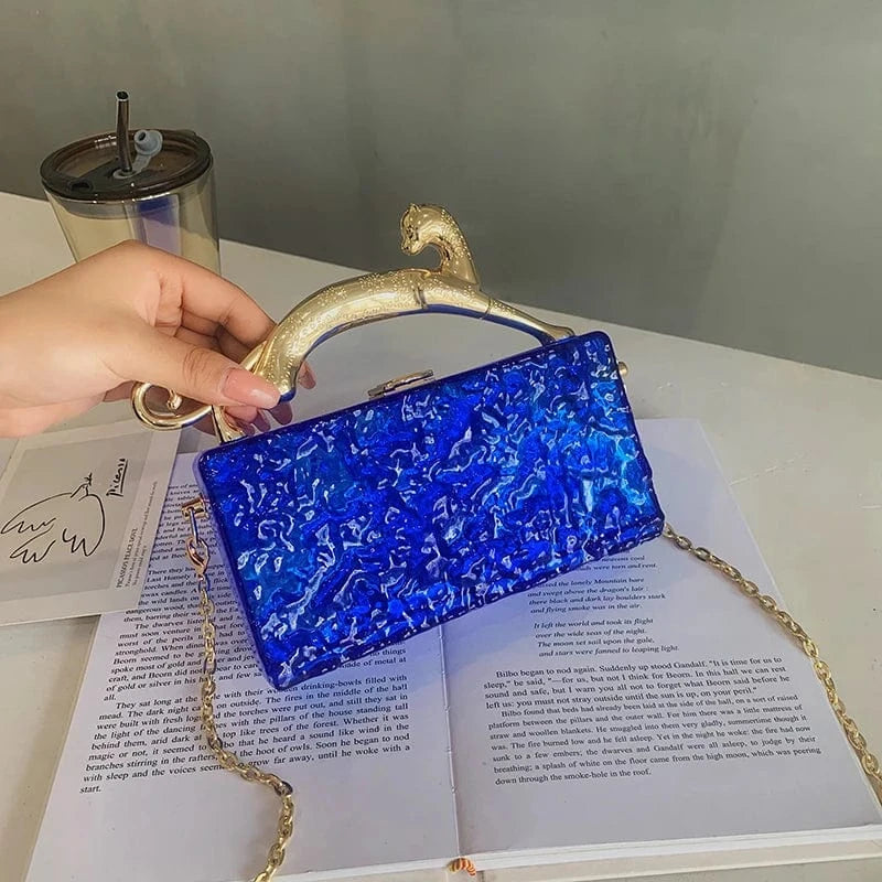 Hot Sale Box Handbags Young Lady Designer Clear Box Hand Bags For Woman's Fashion Jelly Purses