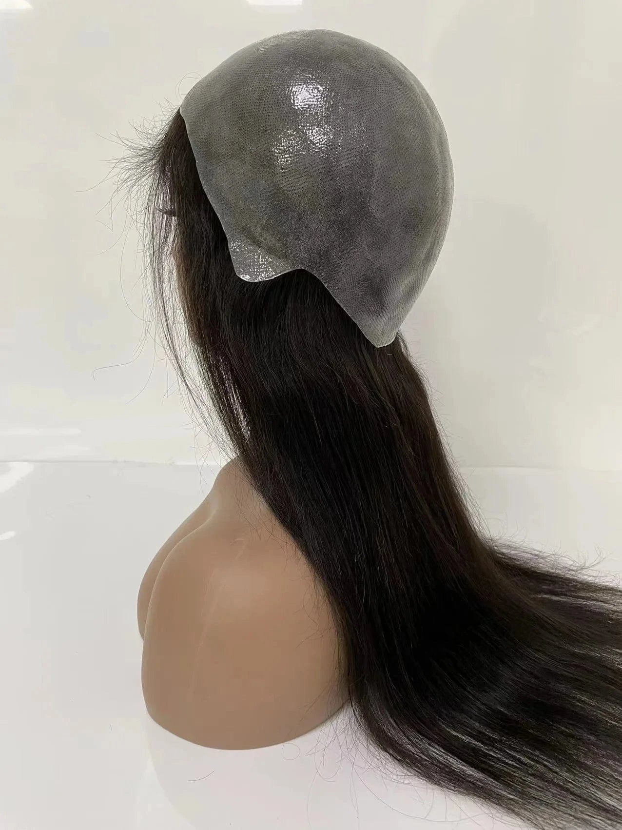 hot sales human topper toupee replacement 16 inch thick natural color 100% human hair pu Q6 comfortable hair women