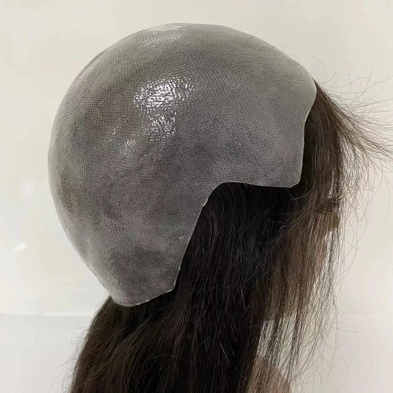 hot sales human topper toupee replacement 16 inch thick natural color 100% human hair pu Q6 comfortable hair women