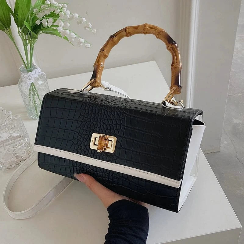 Hot Sell bags women handbags ladies bamboo handle Purses Luxury Handbag Girls Trendy Hand Bags For Woman Fashion Purses
