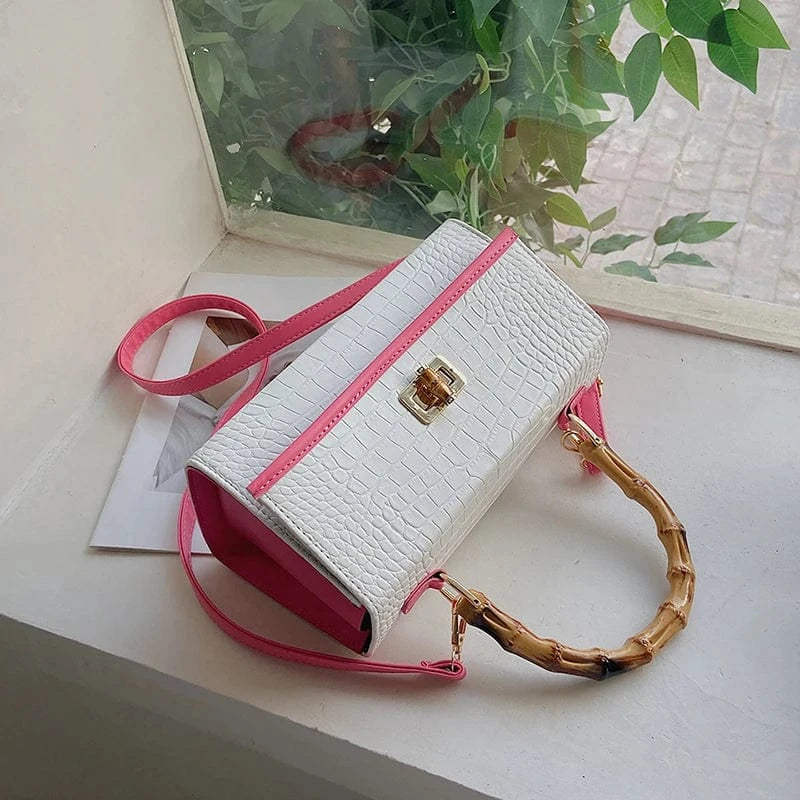 Hot Sell bags women handbags ladies bamboo handle Purses Luxury Handbag Girls Trendy Hand Bags For Woman Fashion Purses