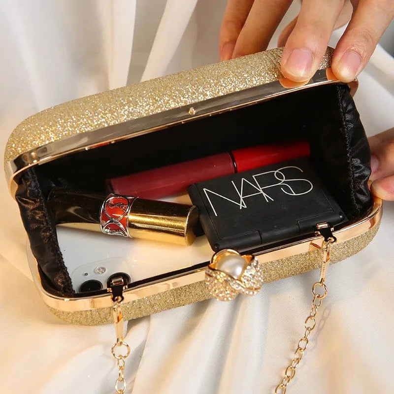 Hot Sell Bling Bling Clutch Purses Girls Fashion Wedding Handbags Ladies Party Box Hand Bags For Females
