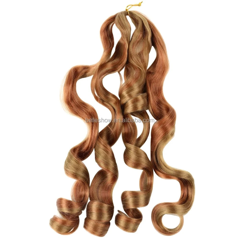 Hot sell Synthetic deep hair bulk crochet braids 150g french curls synthetic braiding hair