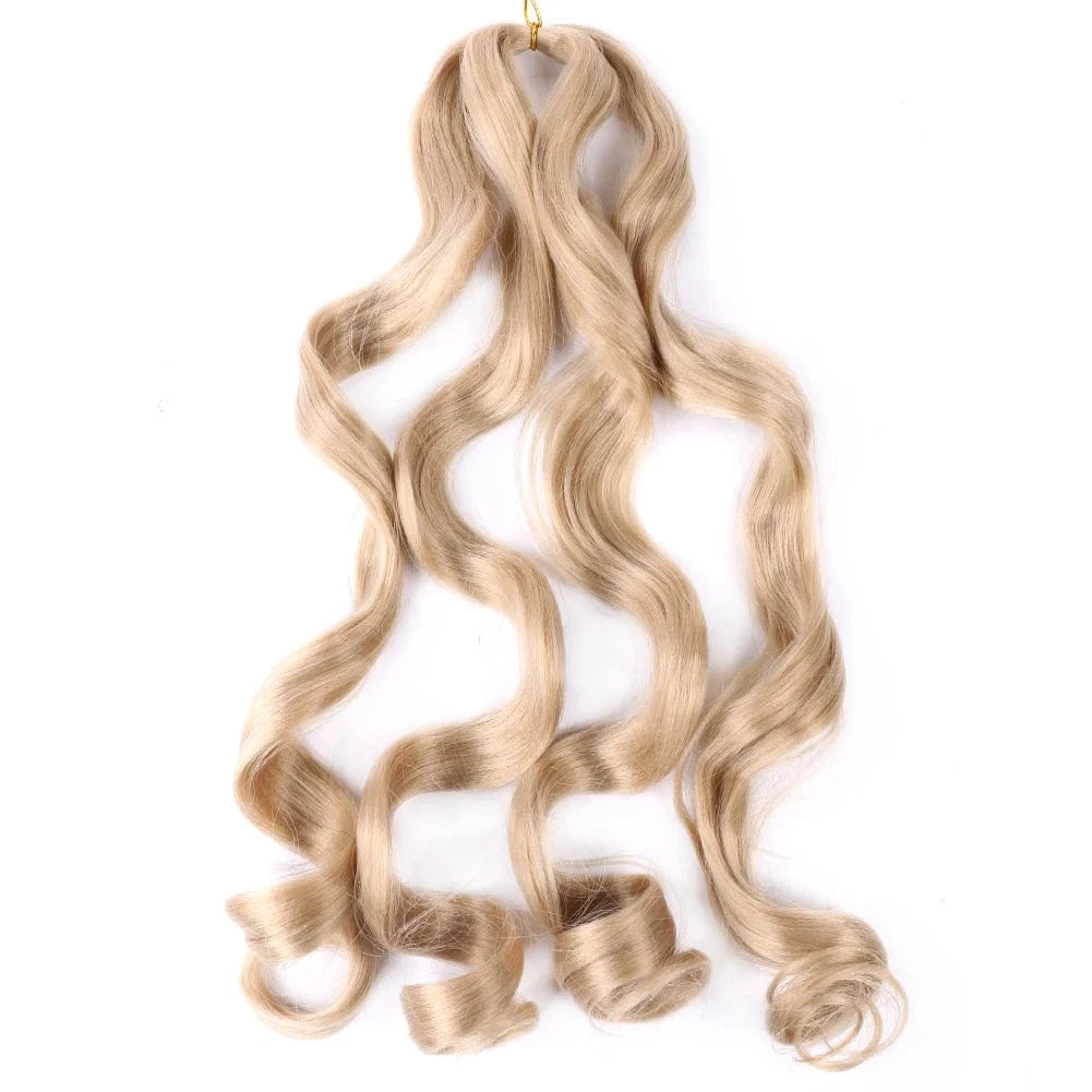 Hot sell Synthetic deep hair bulk crochet braids 150g french curls synthetic braiding hair