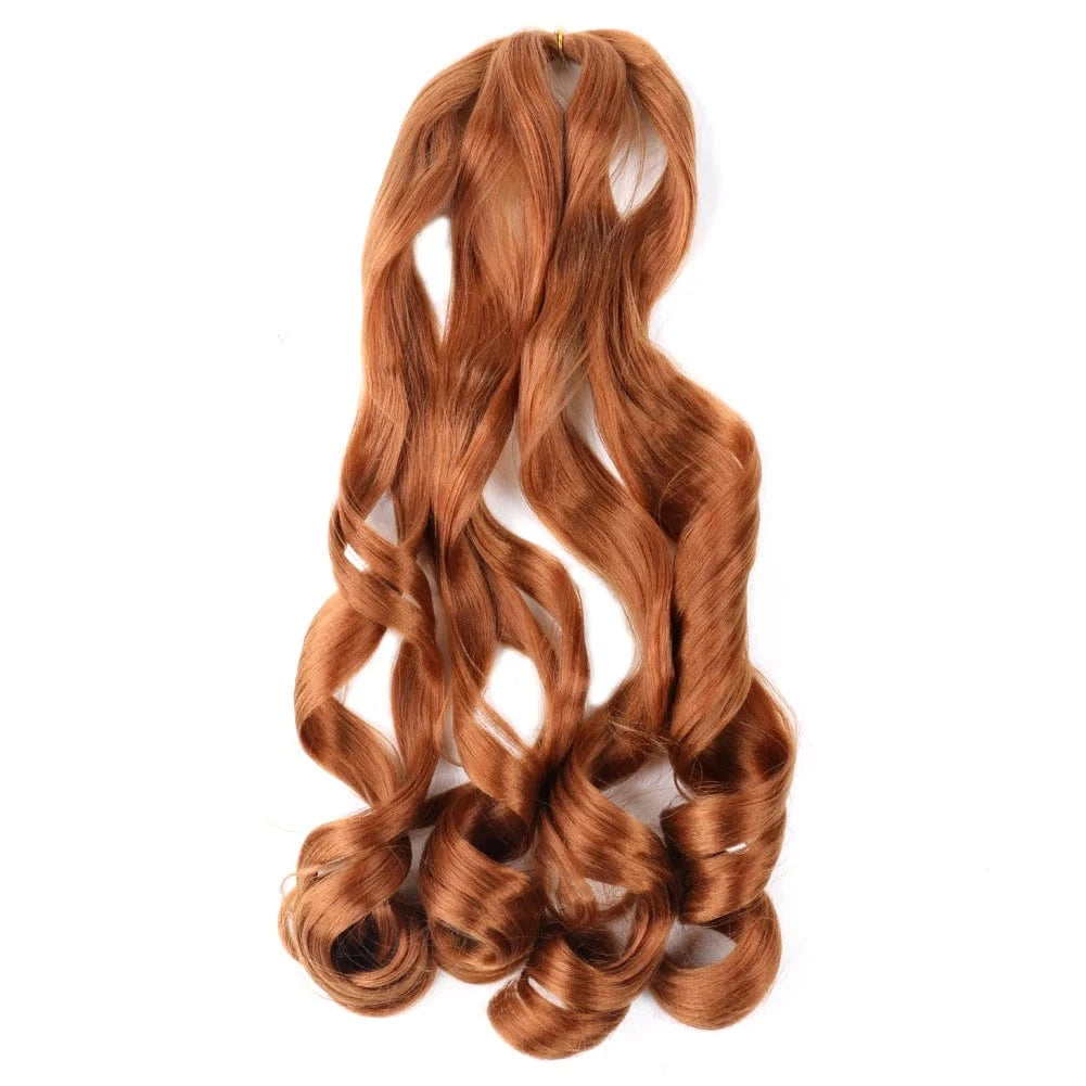 Hot sell Synthetic deep hair bulk crochet braids 150g french curls synthetic braiding hair
