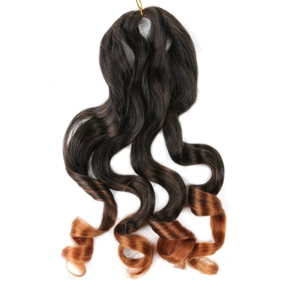 Hot sell Synthetic deep hair bulk crochet braids 150g french curls synthetic braiding hair