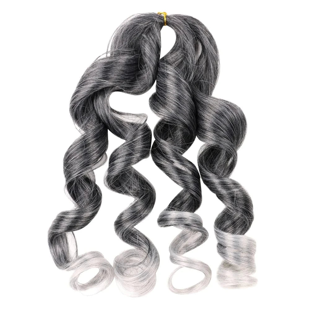 Hot sell Synthetic deep hair bulk crochet braids 150g french curls synthetic braiding hair