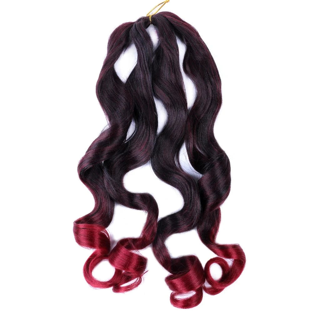Hot sell Synthetic deep hair bulk crochet braids 150g french curls synthetic braiding hair
