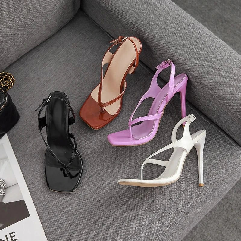 Hot selling 2022 European and American style simple all-match thong stiletto sandals