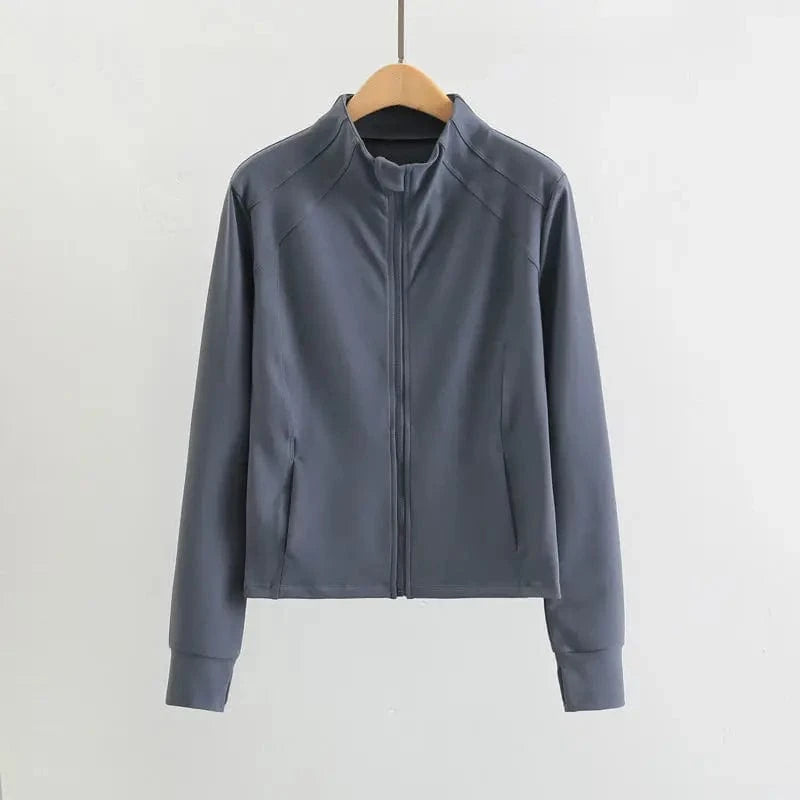 Hot selling 2024 new Women Front Zipper Compression Thermal Fleece Running Fitness Jacket