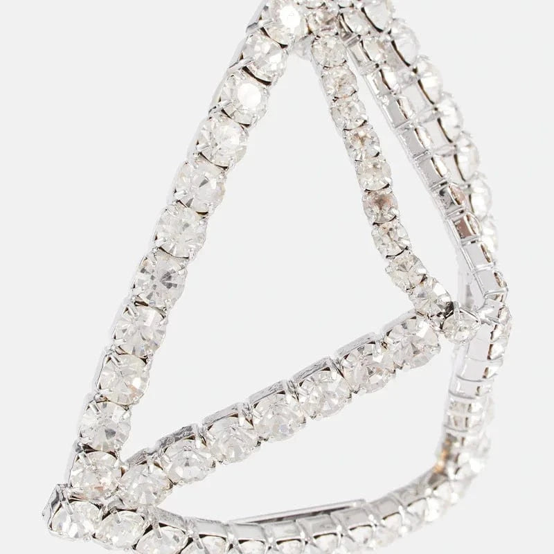 Hot Selling Big Geometric Shape Alloy Crystal Earrings Women Rhinestone Retro Temperament Fashion Jewelry Earrings