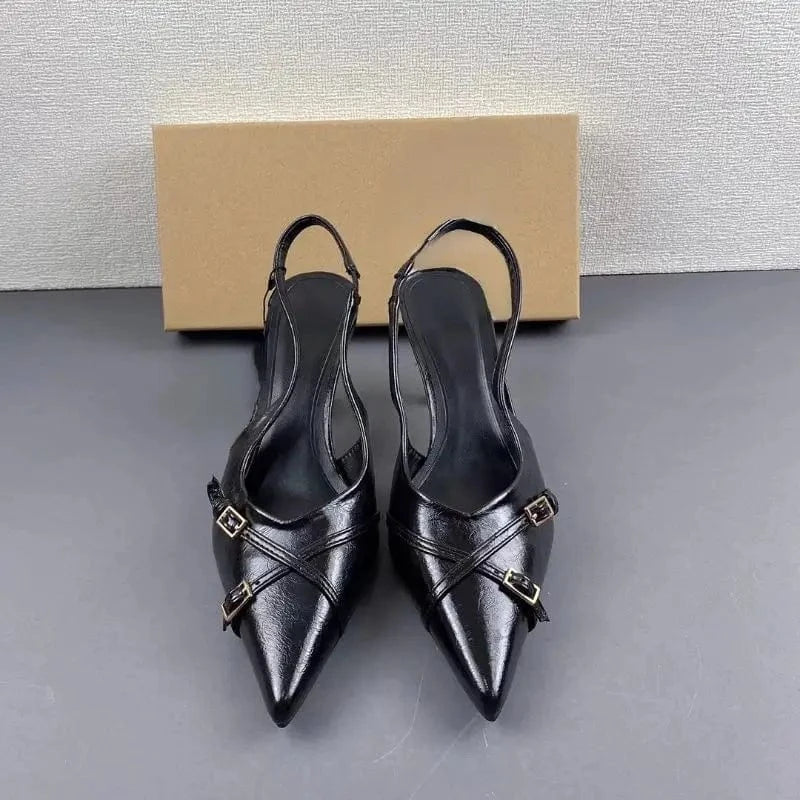 Hot Selling Chaussure European Fashion Slingback Women's Sandal Femme Talon New High Heel for Ladies Elegant Heels