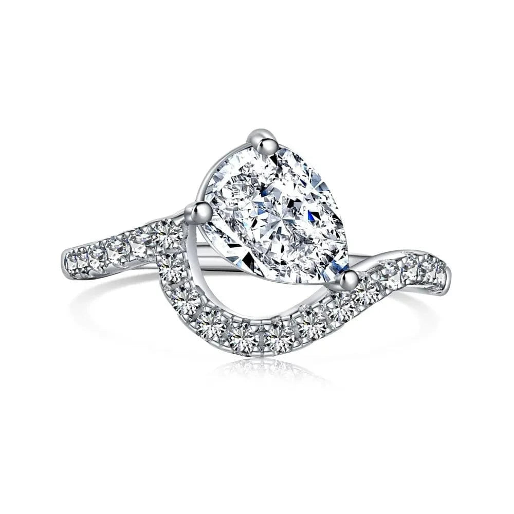 Hot Selling Colorful Fine Jewelry Square 925 Sterling Silver Rings Bridal Diamond Cubic Zirconia Wedding Jewelry Sets For Women