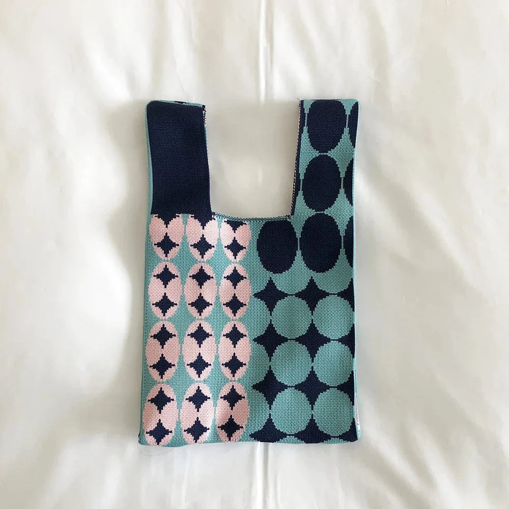 Hot Selling Cute Girly Pink Design Woven Purse Handbags Women's Tote Bags with Custom Printed Logo