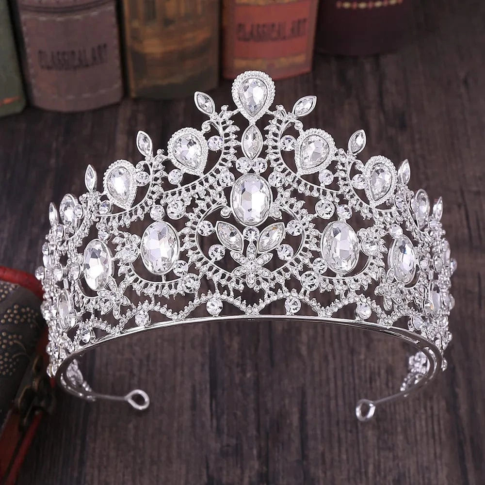 Hot selling diamond inlaid Baroque Crown Headwear Crown Bridal Jewelry Wholesale