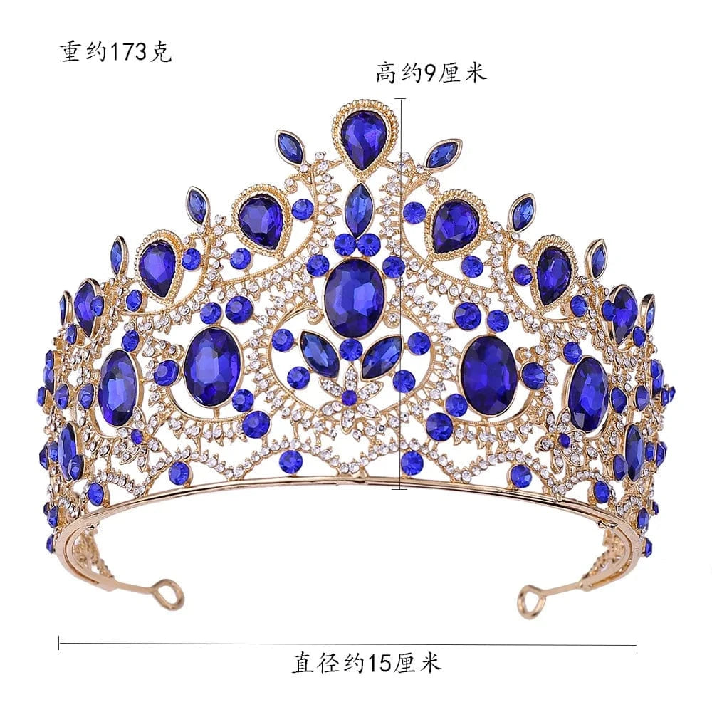Hot selling diamond inlaid Baroque Crown Headwear Crown Bridal Jewelry Wholesale
