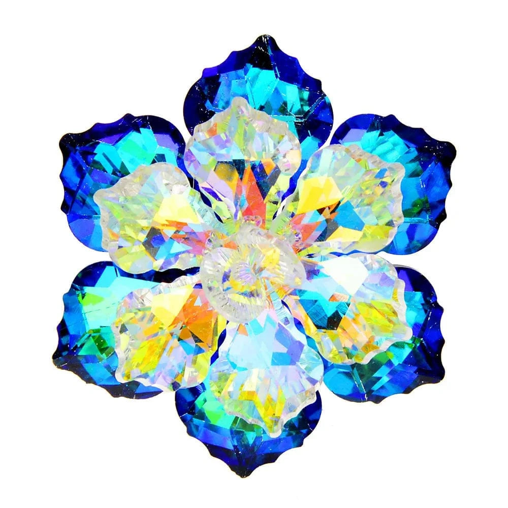 Hot selling fashion custom gradient color women's high-end accessories crystal flower brooch fashion women's jewelry