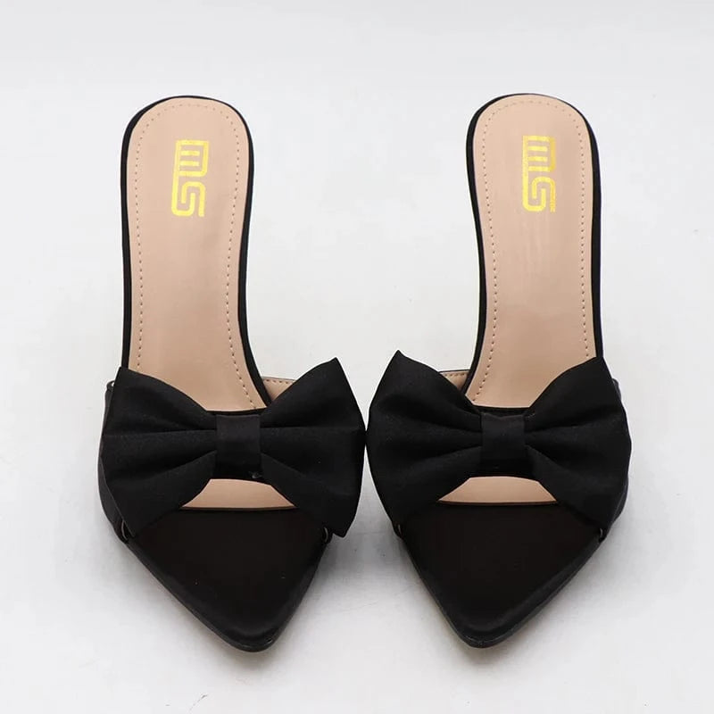 Hot Selling Fashion Luxury Sexy Casual Ladies Wedding Party Bow Knot High Rivet Heels Women Shoes Heeled Sandals For Women Lady