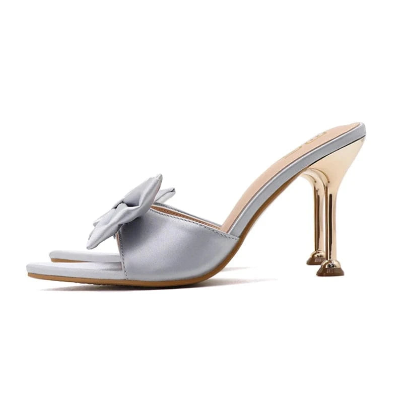 Hot Selling Fashion Luxury Sexy Casual Ladies Wedding Party Bow Knot High Rivet Heels Women Shoes Heeled Sandals For Women Lady