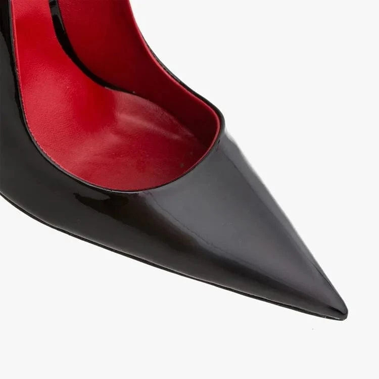 Hot Selling Fashion Shoes Buttons Stiletto Heels Women Shoes High Heels High-heeled Shoes Summer Pumps Pointed Metal Black PU