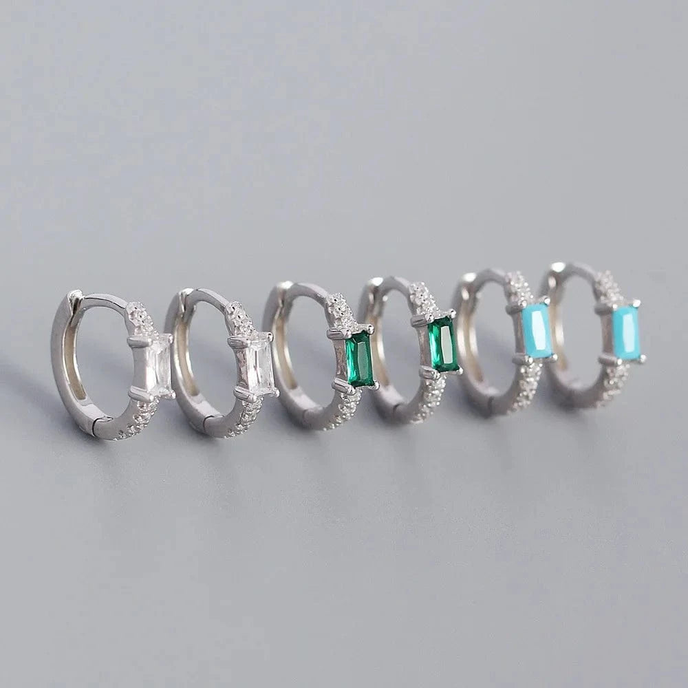 Hot Selling S925 Sterling Silver Circular Micro Pave Zircon Personality Fashion Earring Jewelry For Women hoop earrings jewelry
