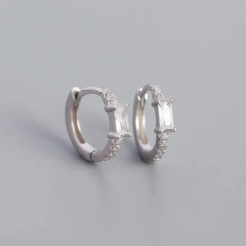 Hot Selling S925 Sterling Silver Circular Micro Pave Zircon Personality Fashion Earring Jewelry For Women hoop earrings jewelry