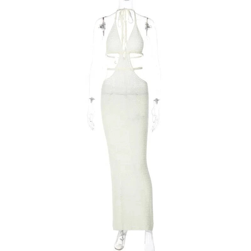 Hot Selling Sexy Halter Long Dress V-neck Summer Dress Club Wear for Women 2024