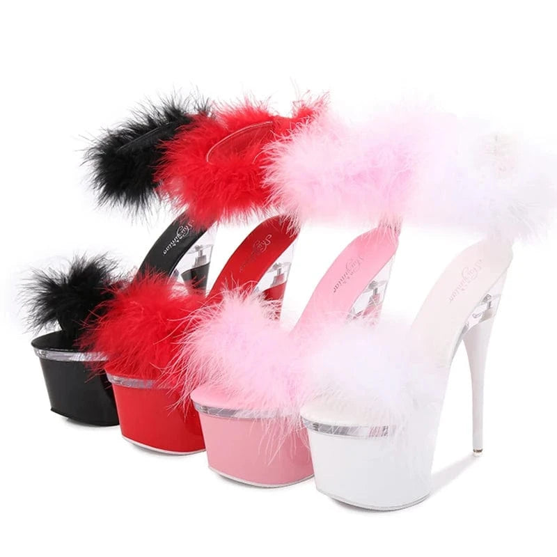 Hot Selling Women Heel Shoes Sexy Stilettos Platform Sandals 18 CM High Heels Night Club Ladies Sandals