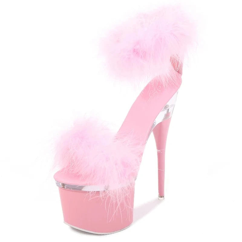 Hot Selling Women Heel Shoes Sexy Stilettos Platform Sandals 18 CM High Heels Night Club Ladies Sandals