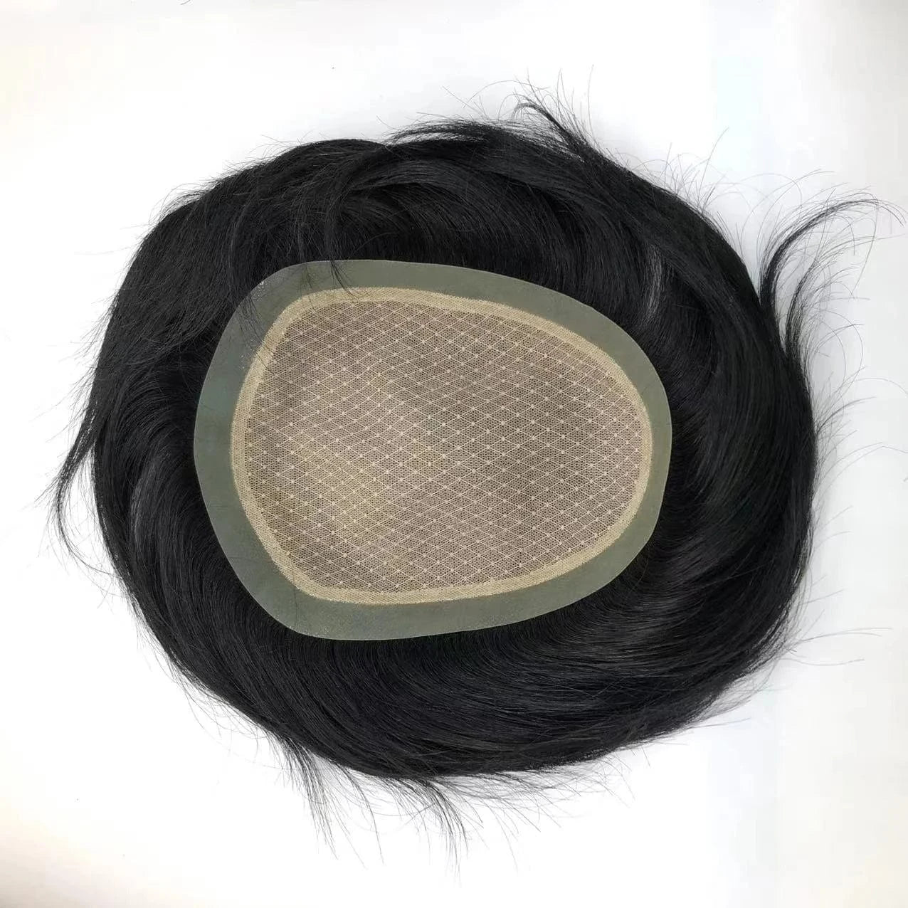 HQ Factory Wholesale Price Men United Natural Human hair Hand Made Silk Topper Mens