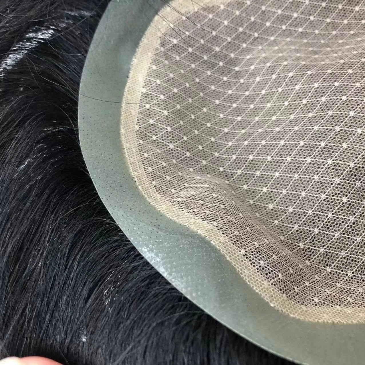 HQ Factory Wholesale Price Men United Natural Human hair Hand Made Silk Topper Mens