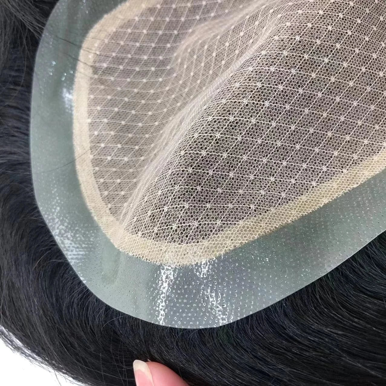 HQ Factory Wholesale Price Men United Natural Human hair Hand Made Silk Topper Mens