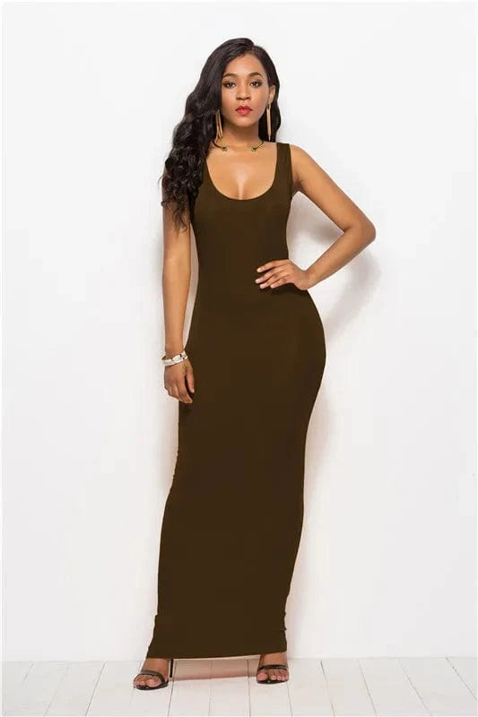 Huiya New fashion arrival plus size stretchy vintage dress elegant long party dress bodycon sundresses women summer 2022