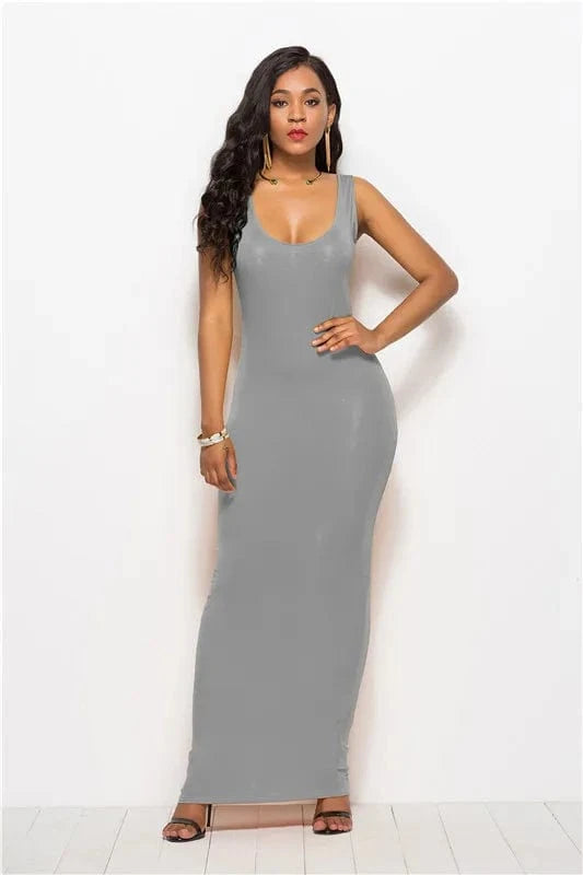 Huiya New fashion arrival plus size stretchy vintage dress elegant long party dress bodycon sundresses women summer 2022