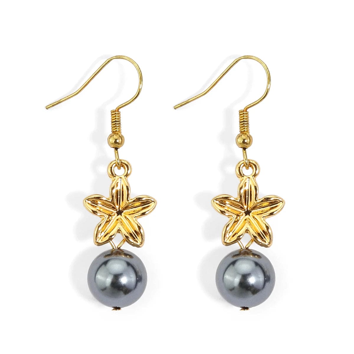 HWNX1030 Hawaiian new fashion jewelry gold plating pearl zinc alloy flower women necklace set