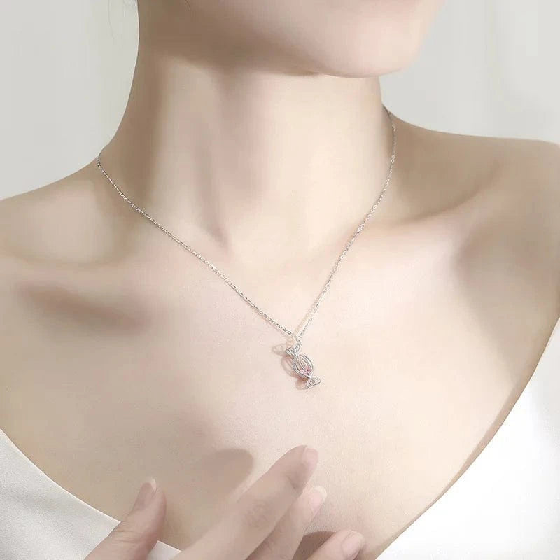 Hypoallergenic Zirconia Candy Pendant Chain