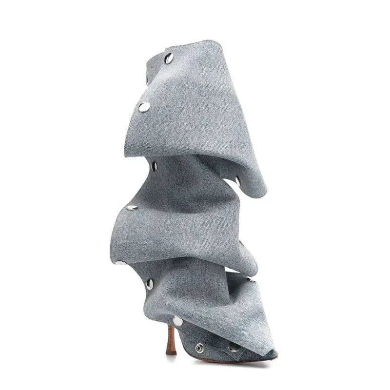 IDOIT New Color Pointed Toe Buckle Stiletto Removable Boots Transformer Over The Knee Boots Thigh High Women Designer Boots