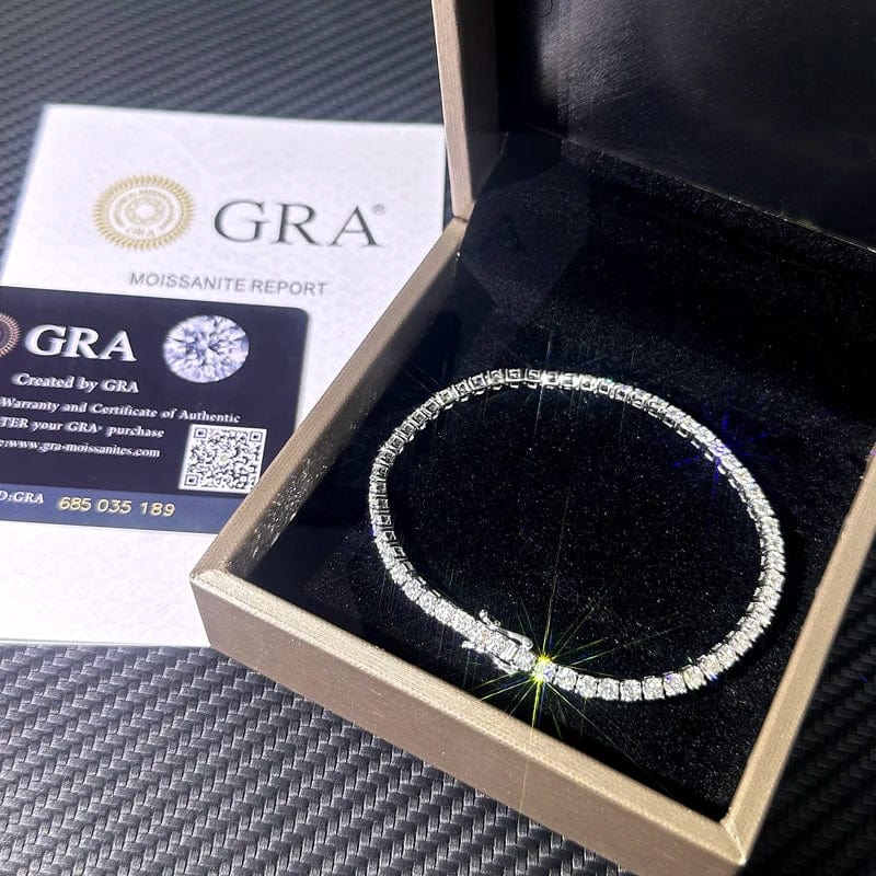 In Stock Hip Hop 925 Silver 2mm 3mm 4mm 5mm 6.5mm 8mm Moissanite Tennis Bracelet Pass Diamond Test Iced Out Moissanite Jewelry