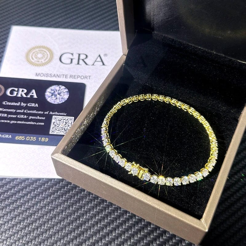 In Stock Hip Hop 925 Silver 2mm 3mm 4mm 5mm 6.5mm 8mm Moissanite Tennis Bracelet Pass Diamond Test Iced Out Moissanite Jewelry