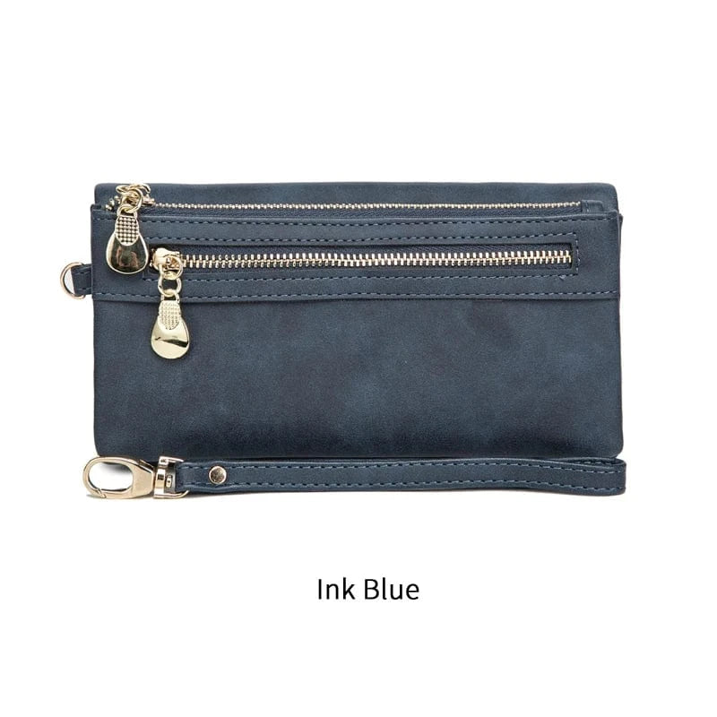 Ink Blue MIYIN 2024 hot selling women wallet Long Retro ladies purse Multifunction wallet card holder cartera women's wallets woman