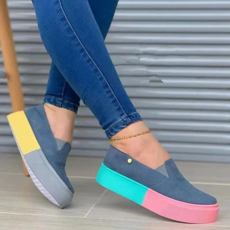 INS Hot Selling Thick Platform Sport Shoe NEW Women Casual Color Patchwork Walking Shoes mens shoes loafers casual