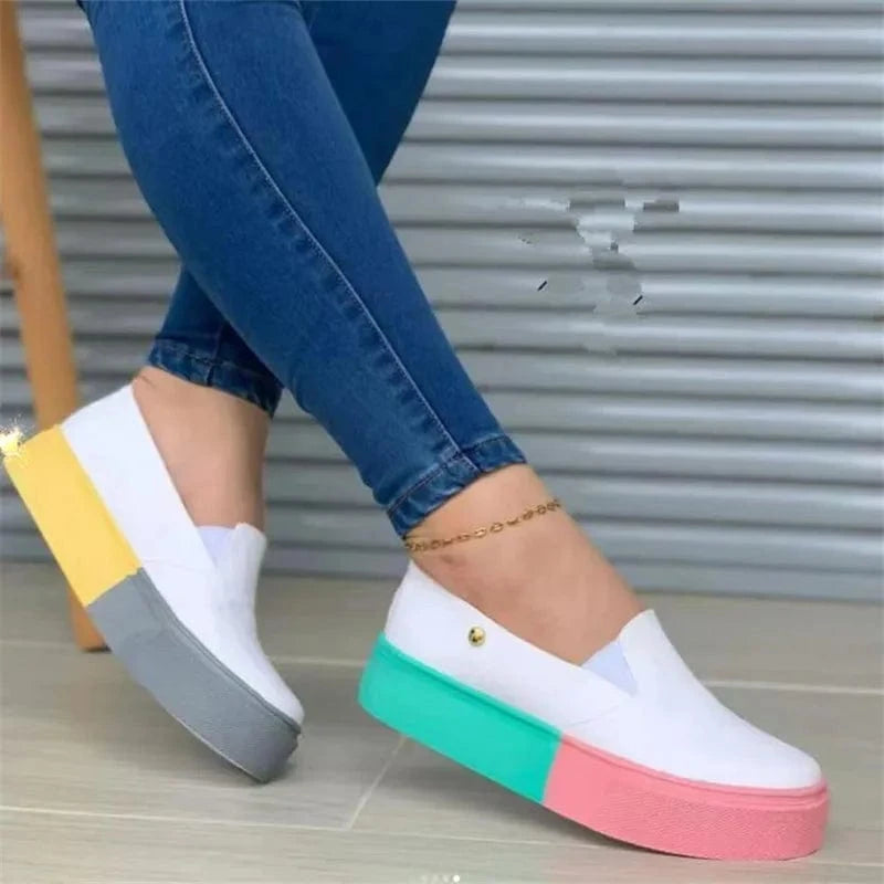 INS Hot Selling Thick Platform Sport Shoe NEW Women Casual Color Patchwork Walking Shoes mens shoes loafers casual