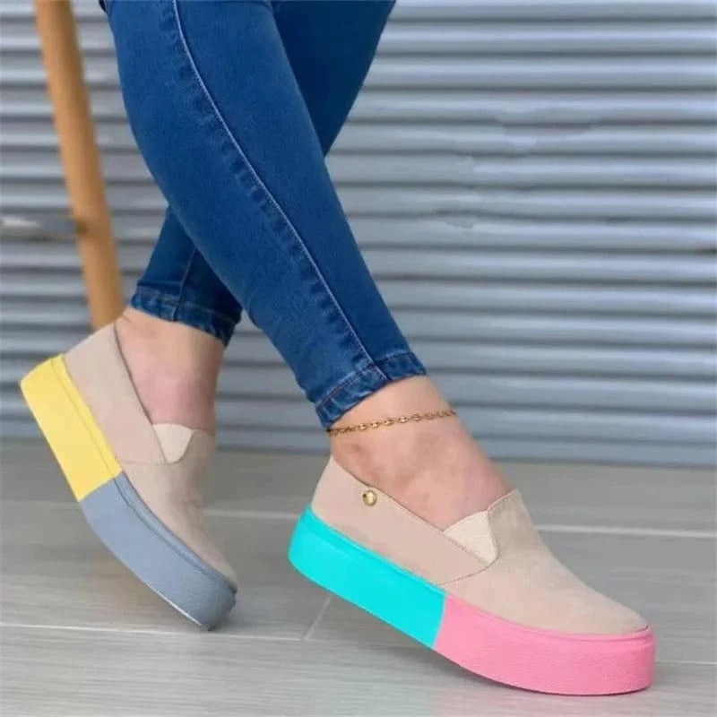 INS Hot Selling Thick Platform Sport Shoe NEW Women Casual Color Patchwork Walking Shoes mens shoes loafers casual