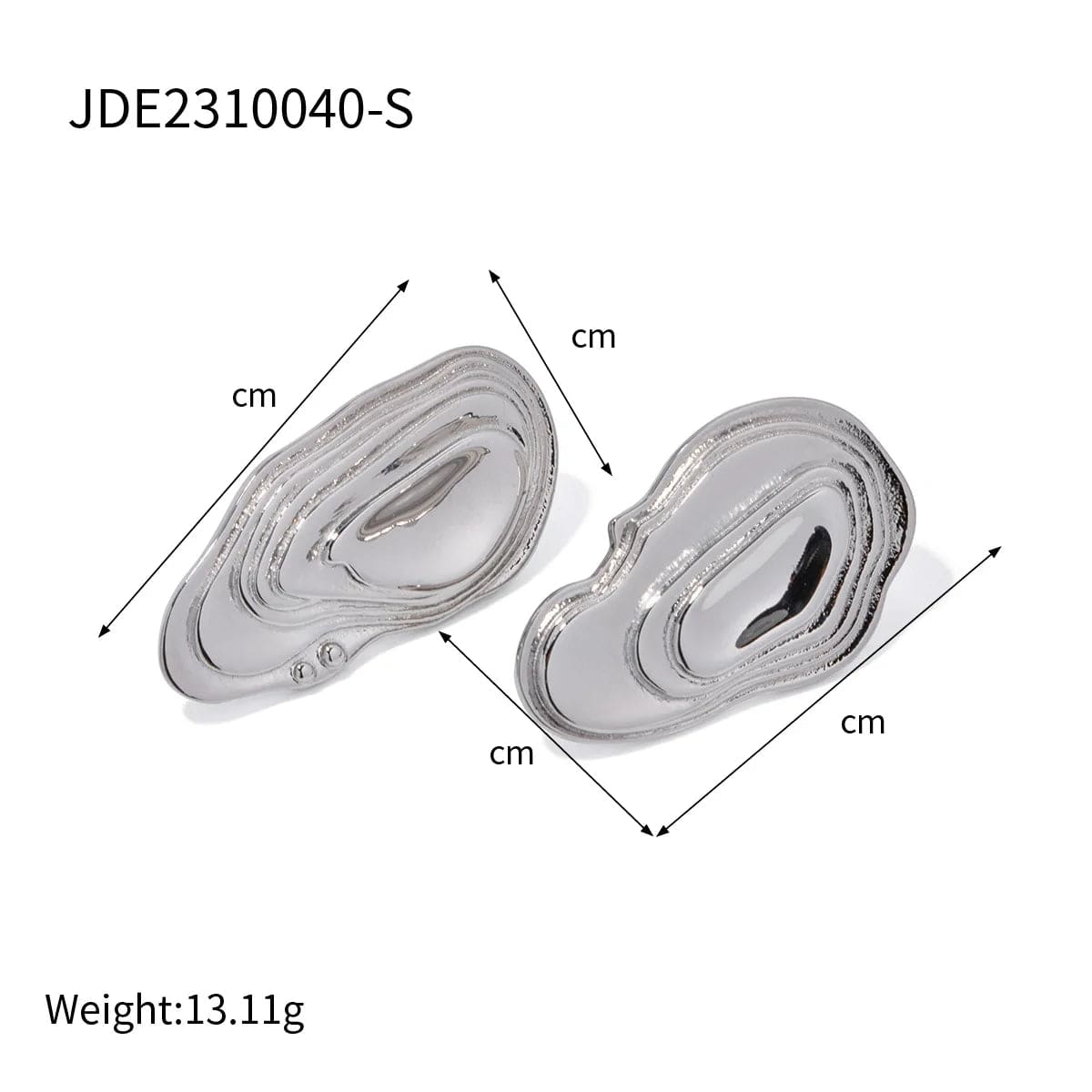 Ins Style / silver New Style Dainty 18K Gold Plated Stainless Steel Jewelry Waterproof Simple Bamboo Hoop Earrings for Women