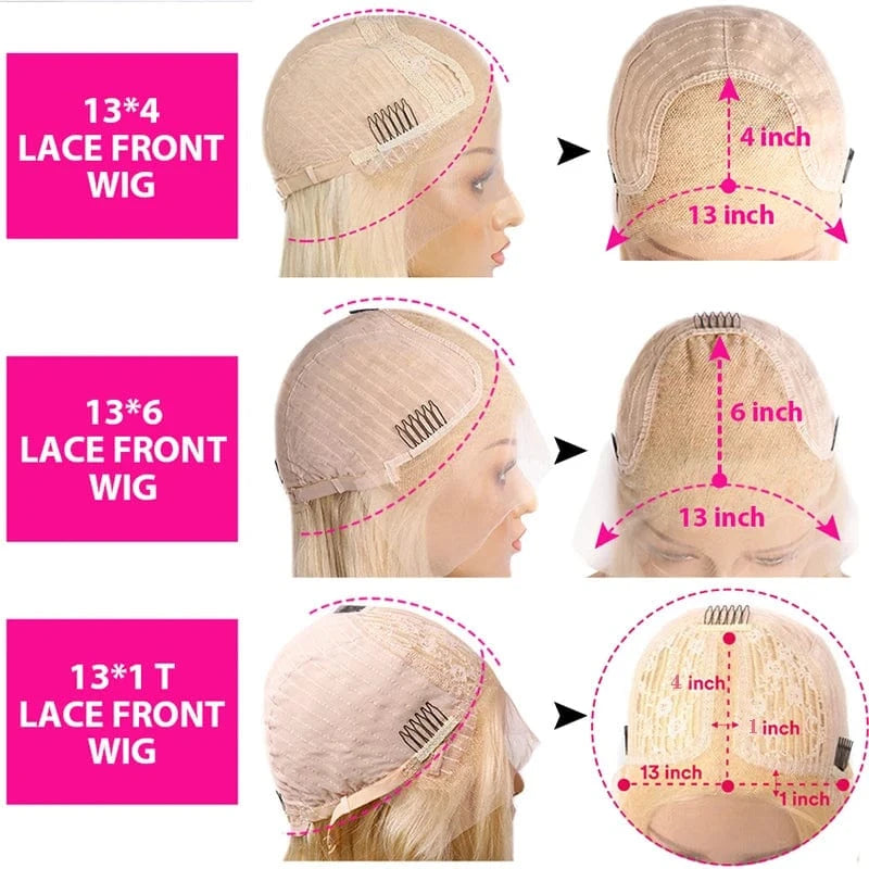 InvisHair Ombre 1b/30 Body Wave Lacefront Wig Brazilian Lace Frontal Human Hair Wig for Black Women