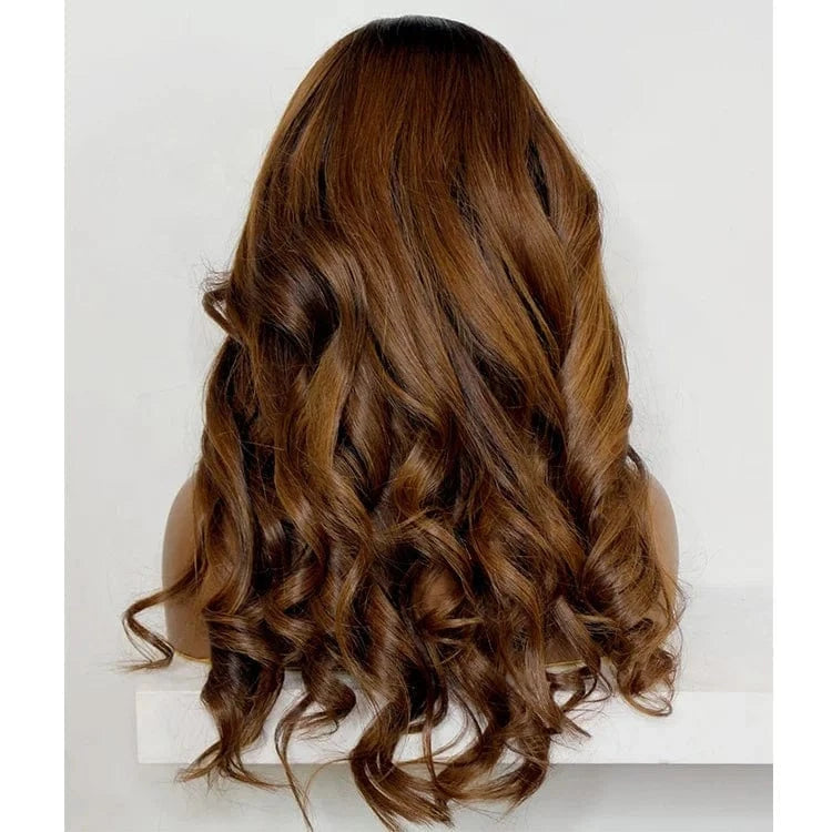 InvisHair Ombre 1b/30 Body Wave Lacefront Wig Brazilian Lace Frontal Human Hair Wig for Black Women