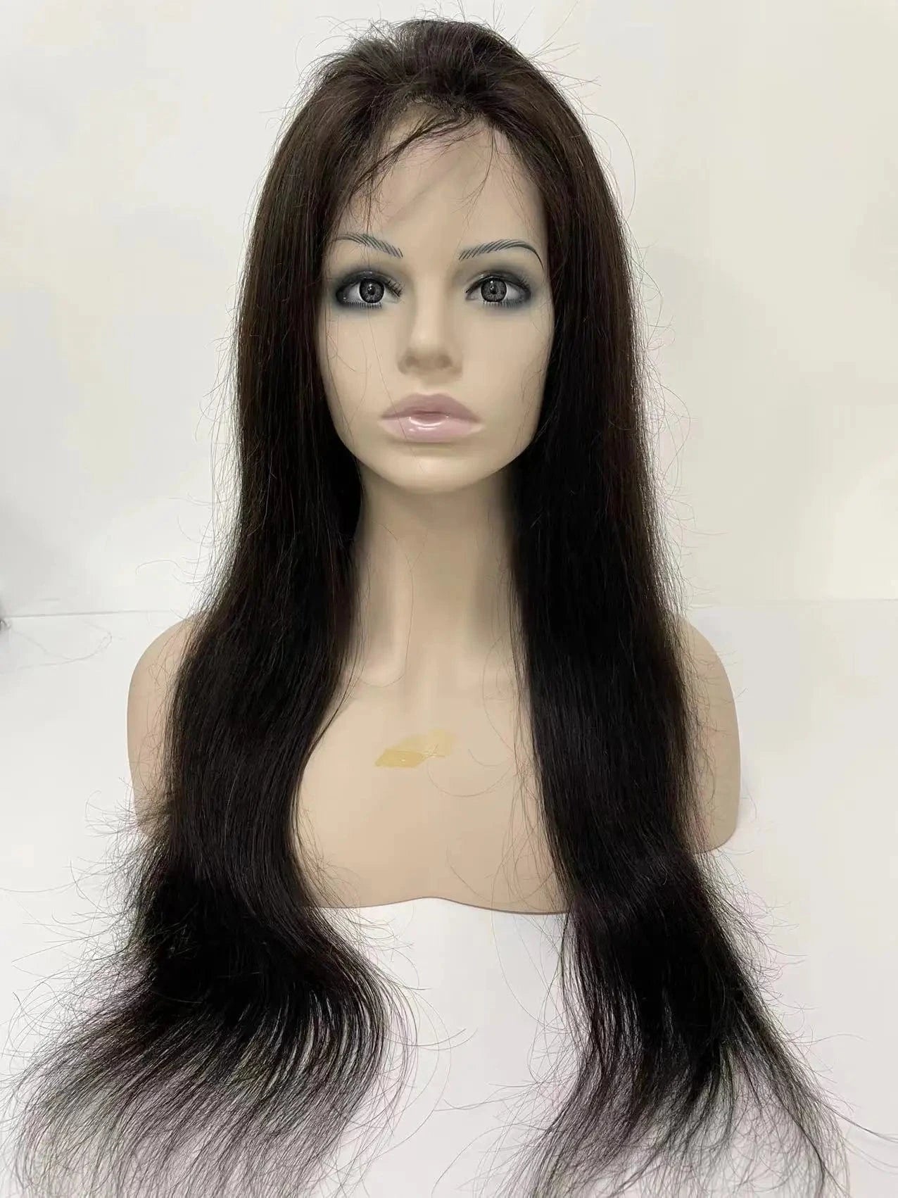 Invisible Natural Hairline Wig Lace and PU Toupee Long Hair Wig for Women 100% Brazilian Human Hair