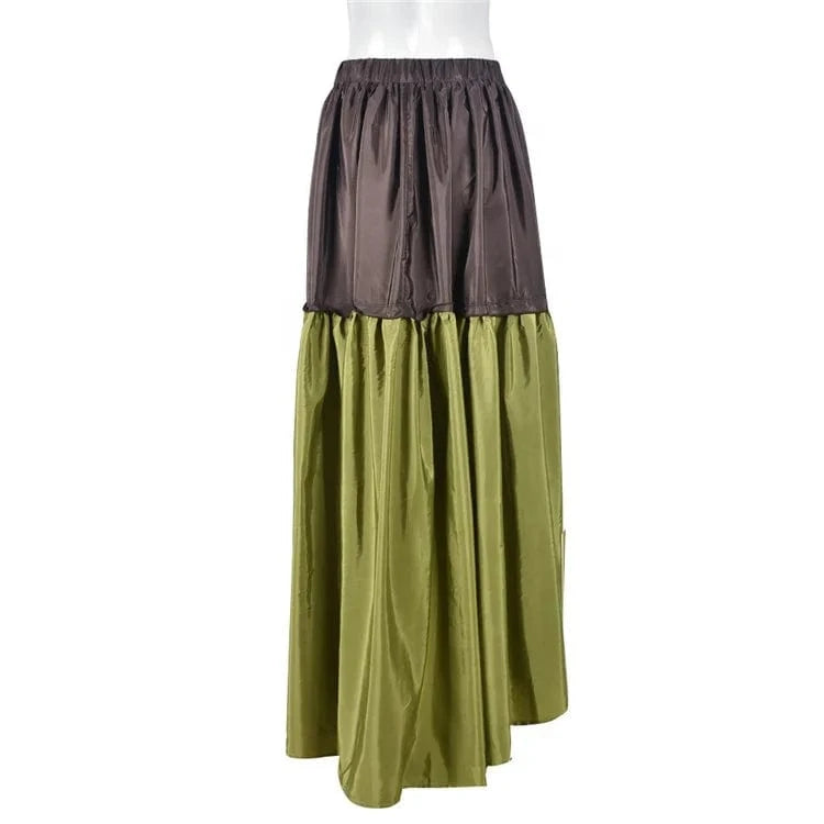 Irregular Midi Skirts Women Spring Y2k Chic 2024 Asymmetrical Spilt Skirt