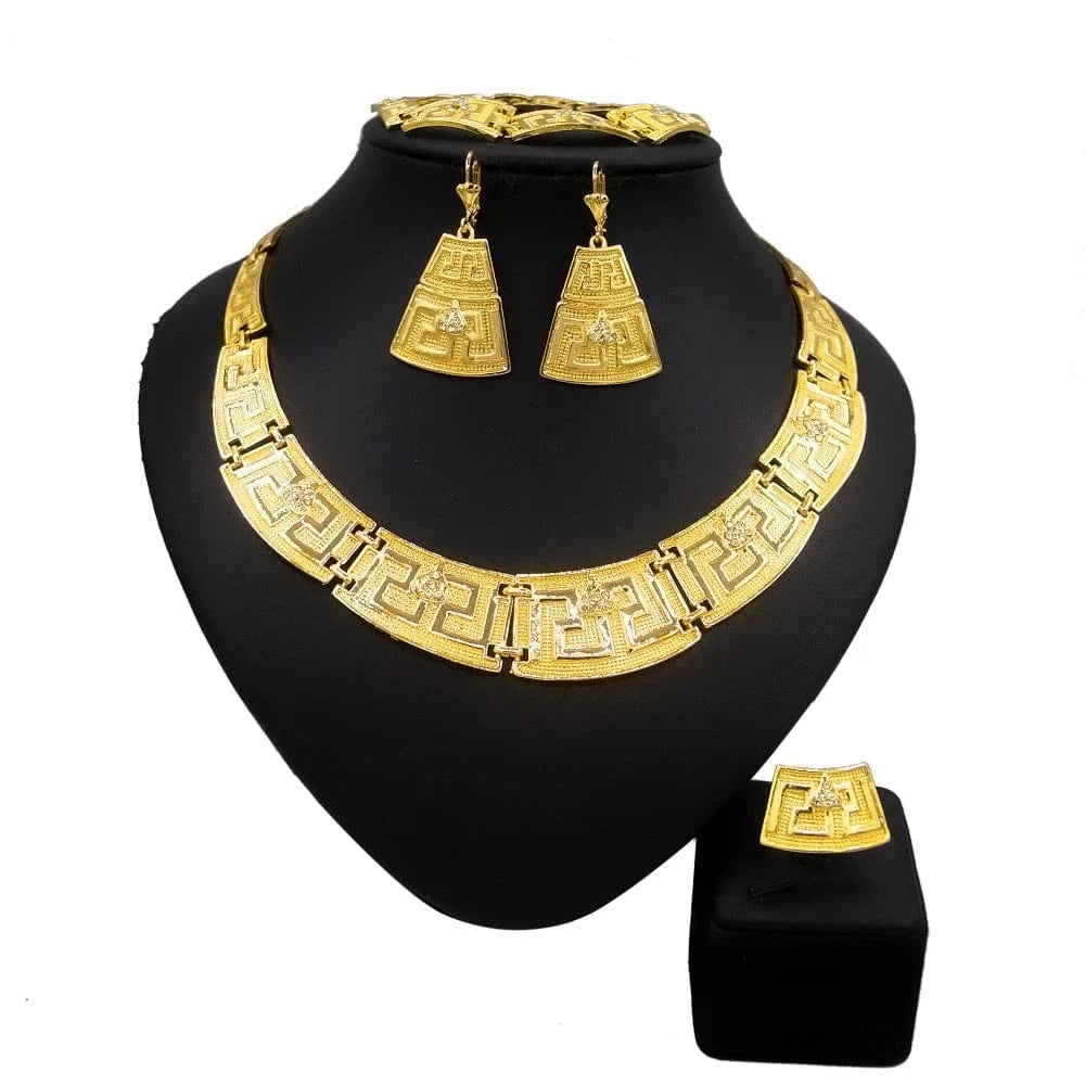 Italian Silver Color Jewelry Sets / Adjustable / HC10034 Zhuerrui Women Wedding Party Nigerian Jewellery Sets Bridal Luxury Jewelry Set Italian Silver Color Jewelry Sets HC10034